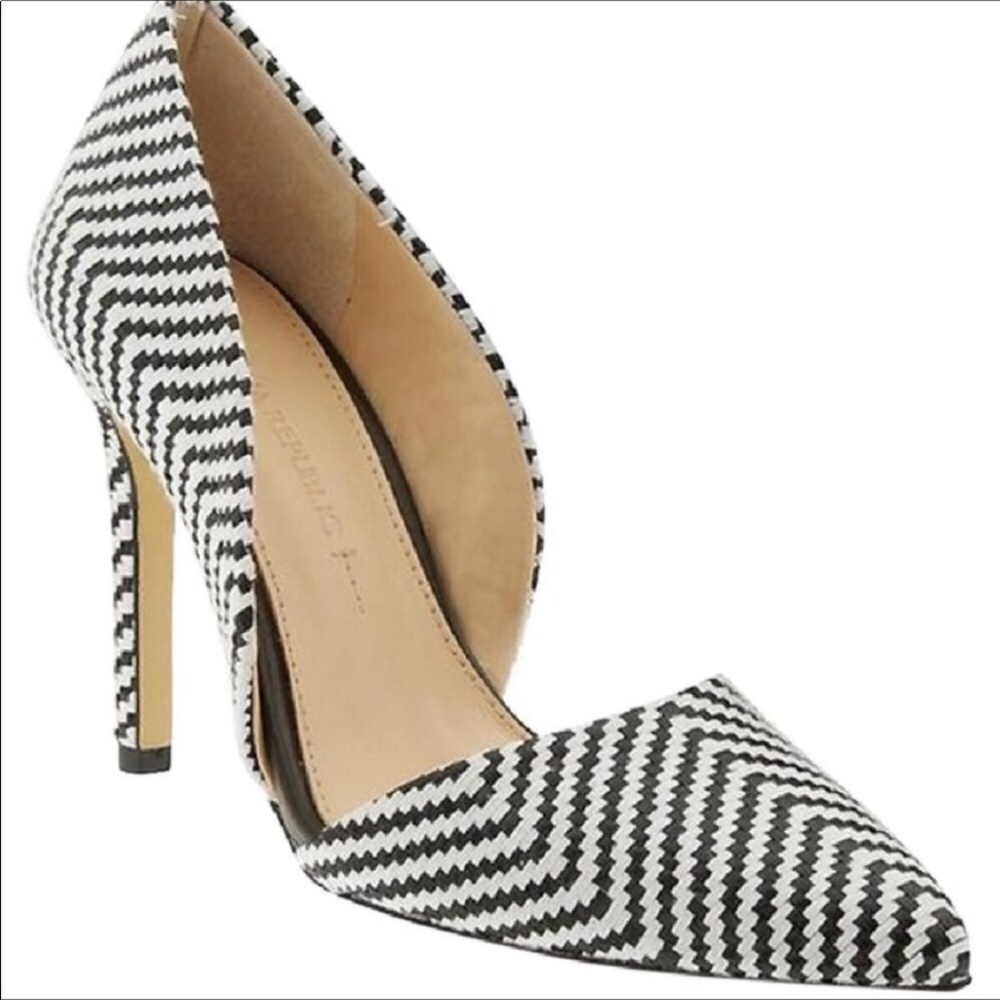 Banana Republic Adelia D'orsay Black & White Pumps